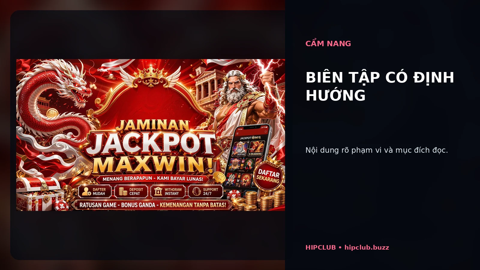 Biên tập có định hướng tại HIPCLUB
